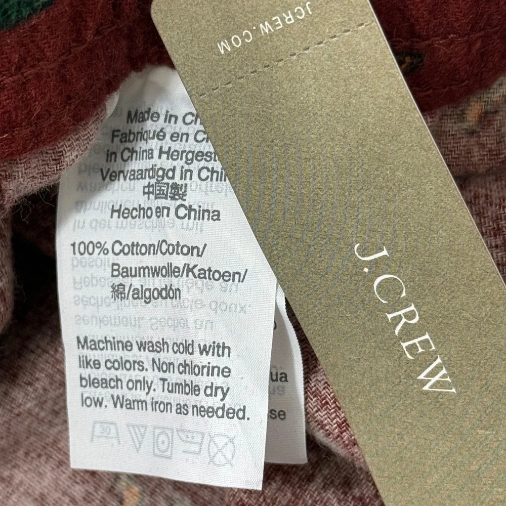 J.Crew Dog Print‎ Flannel Pajama Pants Men's Small
